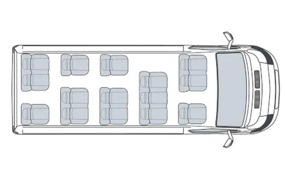 Citroen 17 Seat minibus layout