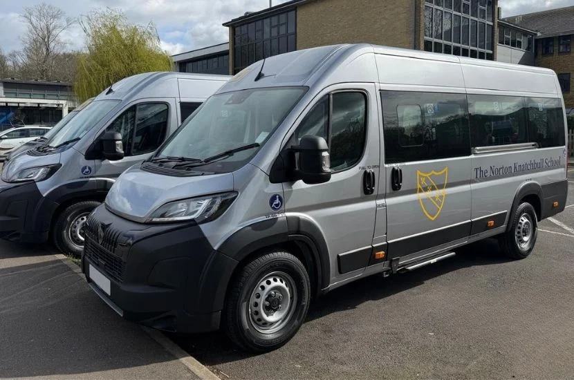 standard minibus livery and logo example on silver minibus