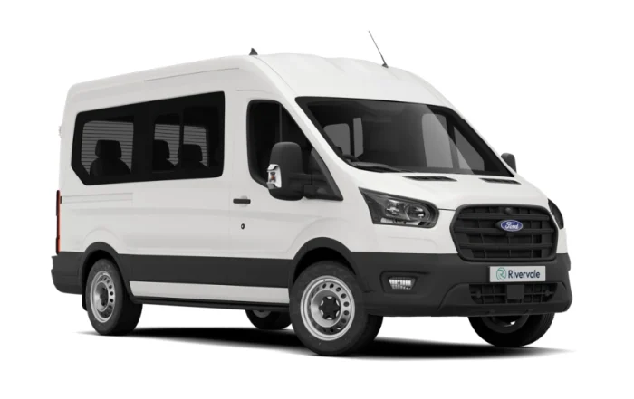 Minibus leasing deals 12 seat Ford Leader in white